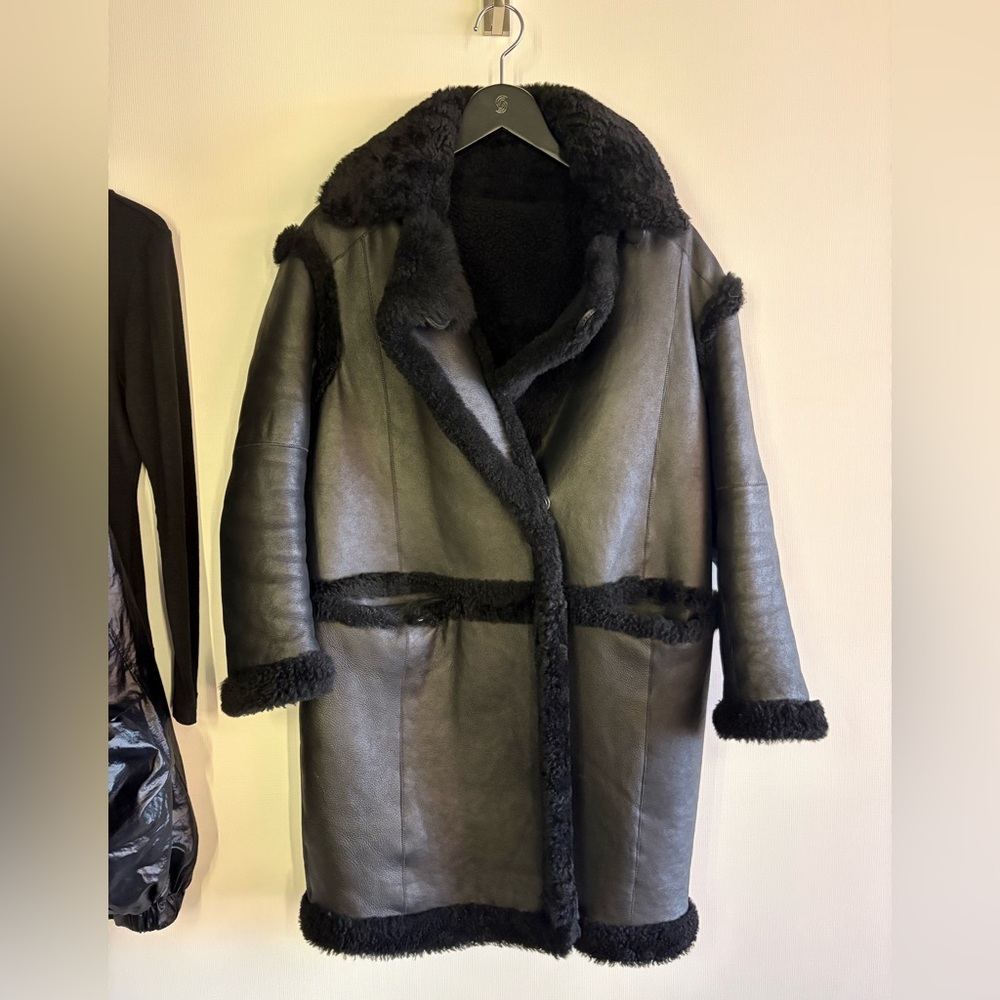 Black Shearling Teddy Jacket Christina